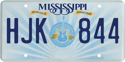 MS license plate HJK844