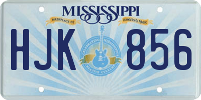 MS license plate HJK856