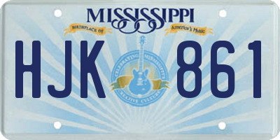 MS license plate HJK861