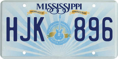 MS license plate HJK896