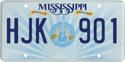 MS license plate HJK901