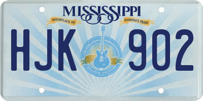 MS license plate HJK902