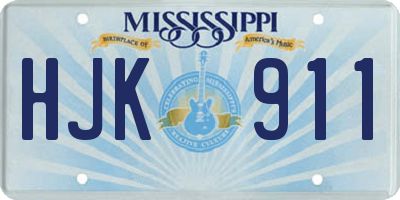 MS license plate HJK911