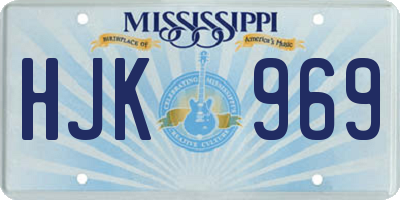 MS license plate HJK969