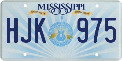 MS license plate HJK975