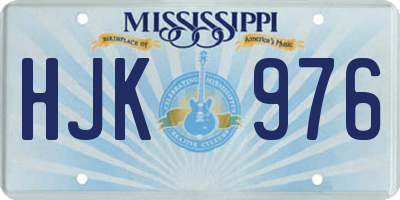 MS license plate HJK976
