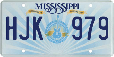 MS license plate HJK979