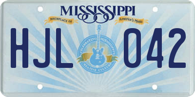 MS license plate HJL042