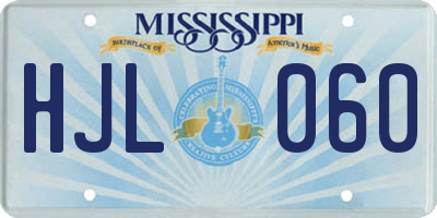 MS license plate HJL060