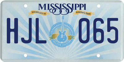 MS license plate HJL065