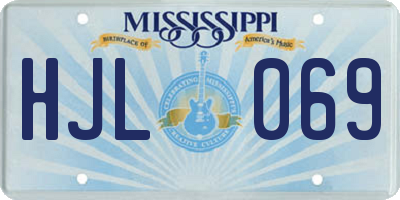 MS license plate HJL069