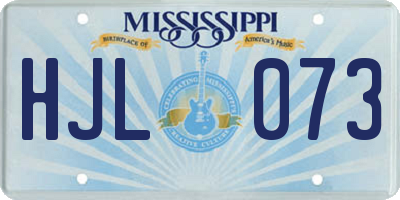 MS license plate HJL073