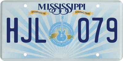 MS license plate HJL079