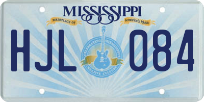MS license plate HJL084