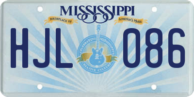 MS license plate HJL086