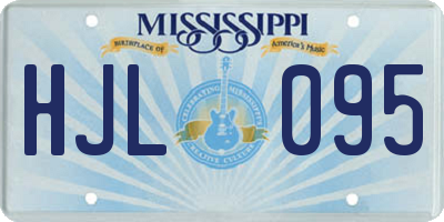 MS license plate HJL095