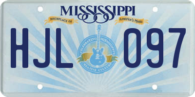 MS license plate HJL097