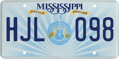 MS license plate HJL098