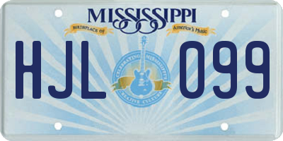 MS license plate HJL099