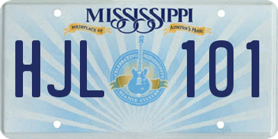 MS license plate HJL101