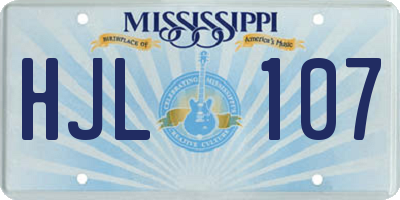 MS license plate HJL107