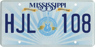 MS license plate HJL108