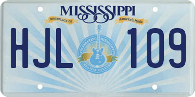 MS license plate HJL109