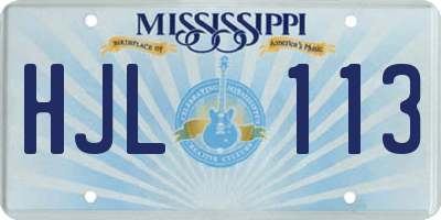 MS license plate HJL113