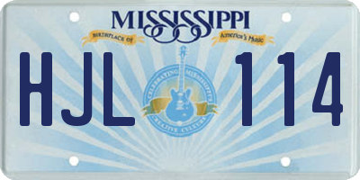 MS license plate HJL114