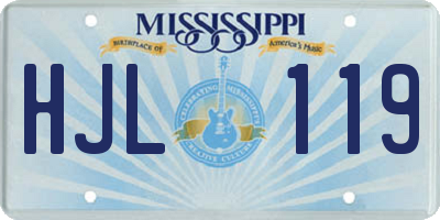 MS license plate HJL119