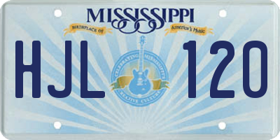 MS license plate HJL120