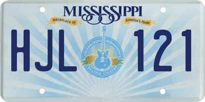 MS license plate HJL121