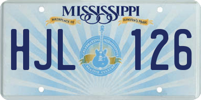 MS license plate HJL126