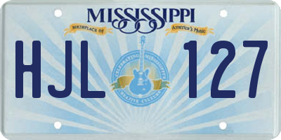 MS license plate HJL127