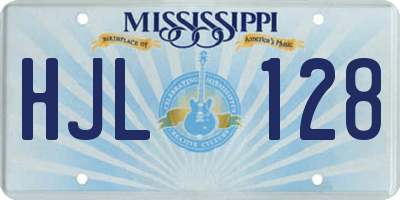 MS license plate HJL128