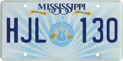 MS license plate HJL130