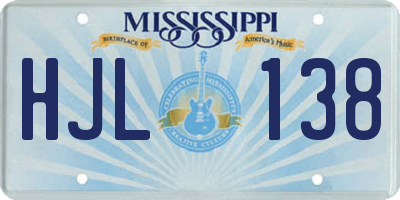 MS license plate HJL138