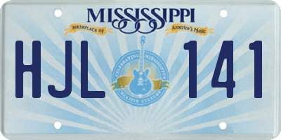 MS license plate HJL141