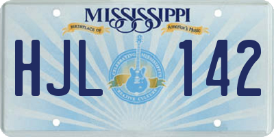 MS license plate HJL142