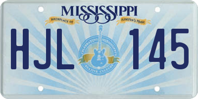 MS license plate HJL145