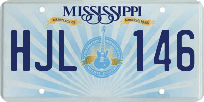 MS license plate HJL146