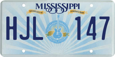 MS license plate HJL147