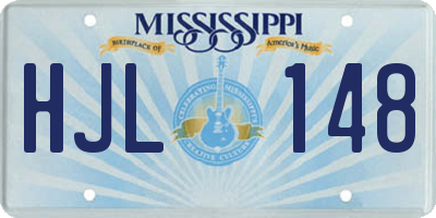 MS license plate HJL148