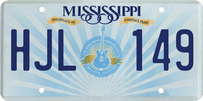 MS license plate HJL149