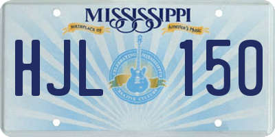 MS license plate HJL150