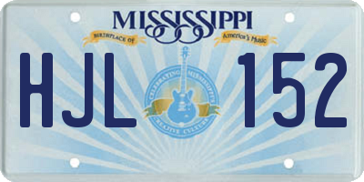 MS license plate HJL152