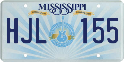MS license plate HJL155