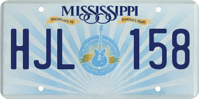 MS license plate HJL158