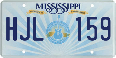 MS license plate HJL159