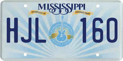 MS license plate HJL160